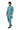 Aqua Blue 3-Piece Kurta Set with Textured Jacket