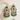 Emerald Green Kundan Chandbali Earrings with Pearl Halo